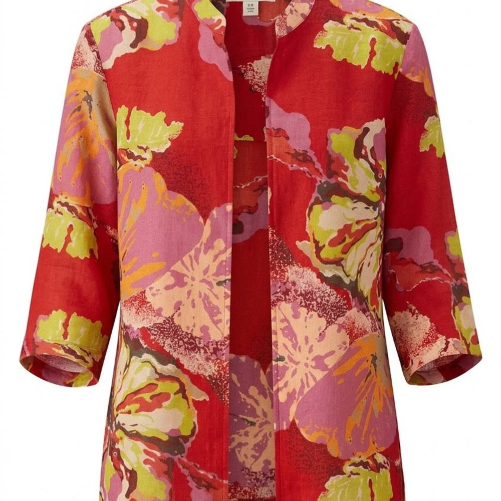 Coldwater Creek, Floral Open Jacket, Size PM